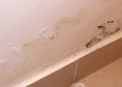 Rising Damp - note solid skirtings bridging to the floor
